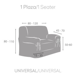 Sofabezug Eysa MID Terrakotta 100 x 110 x 120 cm