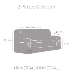 Sofabezug Eysa MID Hellgrau 100 x 110 x 180 cm