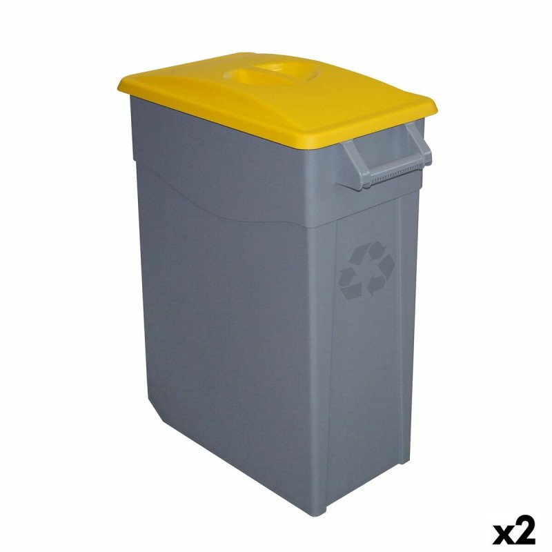 Recycling Papierkorb Denox 65 L Gelb (2 Stück)