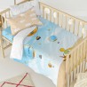 Bettbezug-Set HappyFriday Le Petit Prince Montgolfiere Bunt Babybettchen 2 Stücke