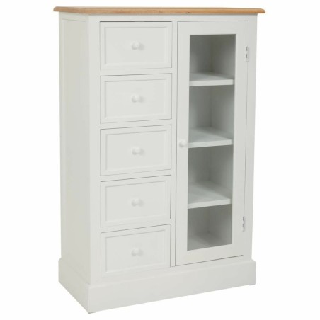 Schubladenschrank Alexandra House Living Weiß natürlich Paulonia-Holz Holz MDF 35 x 110 x 72 cm