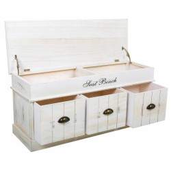 Kofferbank Alexandra House Living Weiß Paulonia-Holz Holz MDF 35 x 50 x 102 cm