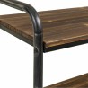 Regal Alexandra House Living Braun Grau Holz Metall 34 x 58 x 98 cm Mit Rädern