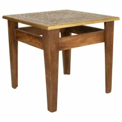 Tischdekoration Alexandra House Living Braun Gold Metall Mango-Holz 45 x 42 x 45 cm