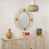 Wandspiegel Alexandra House Living Gold Mango-Holz 1 x 80 x 80 cm