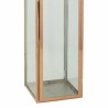 Laterne Alexandra House Living Kupfer Glas Edelstahl 18 x 92 x 19 cm