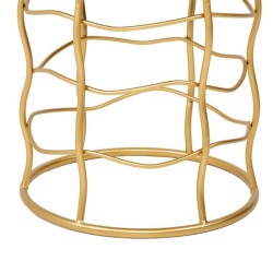 Hocker Alexandra House Living Gold Metall Schwamm Holz MDF Stoff 36 x 46 x 36 cm