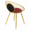 Hocker Alexandra House Living Rot Gold 46 x 70 x 55 cm