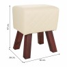 Hocker Alexandra House Living PVC Holz MDF 30 x 47 x 36 cm