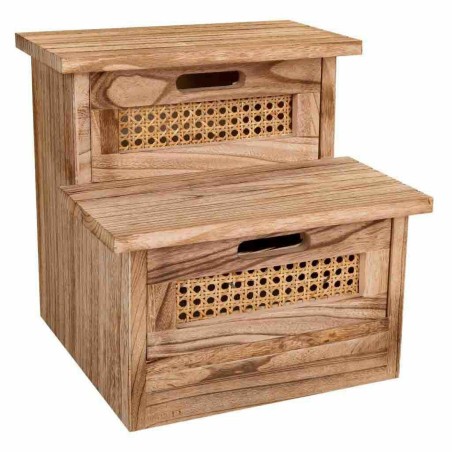 Hocker Alexandra House Living Paulonia-Holz 34 x 34 x 34 cm Leiter