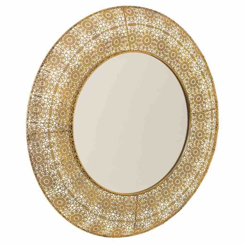 Wandspiegel Alexandra House Living Gold Glas Eisen 4 x 83 x 83 cm