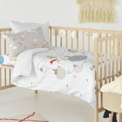 Bettbezug-Set HappyFriday Le Petit Prince Voyageur Bunt Babybettchen 2 Stücke