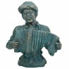 Deko-Figur Alexandra House Living Magnesium Musiker 30 x 62 x 51 cm