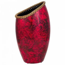 Vase Alexandra House Living Schwarz Rot aus Keramik 17 x 48 x 28 cm