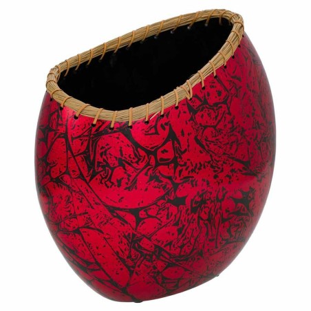 Vase Alexandra House Living Schwarz Rot aus Keramik 18 x 37 x 35 cm