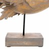 Deko-Figur Alexandra House Living Grau Dunkelbraun Holz Eisen Fisch 31 x 24 x 30 cm