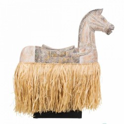 Deko-Figur Alexandra House Living Holz Seetang Pferd 58 x 17 x 44 cm