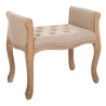 Hocker Alexandra House Living Creme Kautschukholz 48 x 60 x 71 cm