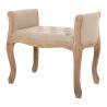 Hocker Alexandra House Living Creme Kautschukholz 48 x 60 x 71 cm