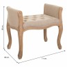 Hocker Alexandra House Living Creme Kautschukholz 48 x 60 x 71 cm