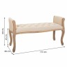 Hocker Alexandra House Living Creme Kautschukholz 48 x 60 x 113 cm