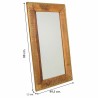 Wandspiegel Alexandra House Living Braun Messing Mango-Holz Holz MDF 1 x 88 x 49 cm