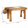 Tischdekoration Alexandra House Living Hellbraun Messing Mango-Holz 30 x 37 x 71 cm