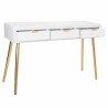 Konsolentisch mit Schubladen Alexandra House Living Gold Holz MDF 41 x 78 x 120 cm