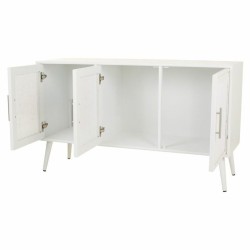 Anrichte Alexandra House Living Weiß Silberfarben Bambus Holz MDF 41 x 71 x 120 cm