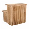 Hocker Alexandra House Living Paulonia-Holz 34 x 34 x 34 cm Leiter