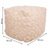 Puff Alexandra House Living Creme polystyrol 45 x 40 x 45 cm