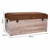 Kofferbank Alexandra House Living Braun Polyurethan Holz MDF 40 x 38 x 80 cm