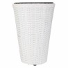 Blumentopf Alexandra House Living Weiß Eisen Rattan Kunststoff 28 x 40 x 28 cm