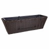 Geländertopf Alexandra House Living Braun Eisen Rattan Kunststoff 20 x 19 x 61 cm