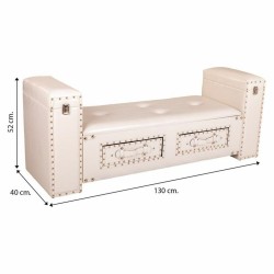 Hocker Alexandra House Living Weiß Polyurethan Holz MDF 40 x 52 x 130 cm