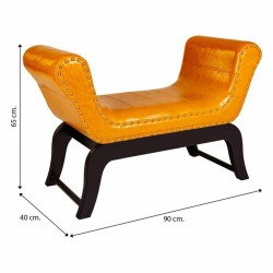 Hocker Alexandra House Living Orange Polyurethan Holz MDF 40 x 65 x 90 cm