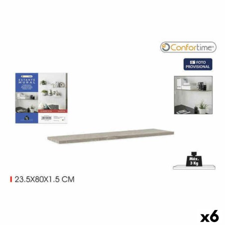 Regale Confortime Mural Holz MDF Schwimmend 6 Stück 23,5 x 80 x 1,5 cm