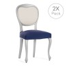 Stuhlüberzug Eysa BRONX Blau 50 x 5 x 50 cm 2 Stück