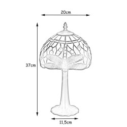 Tischlampe Viro Pedrera Weiß Zink 60 W 20 x 37 x 20 cm