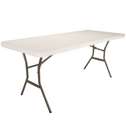 Table Klapptisch Lifetime Weiß rechteckig Stahl Kunststoff 185 x 76 x 74 cm