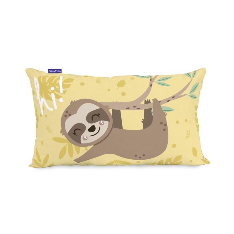 Kissenbezug HappyFriday Moshi Moshi Happy Sloth Bunt 50 x 30 cm