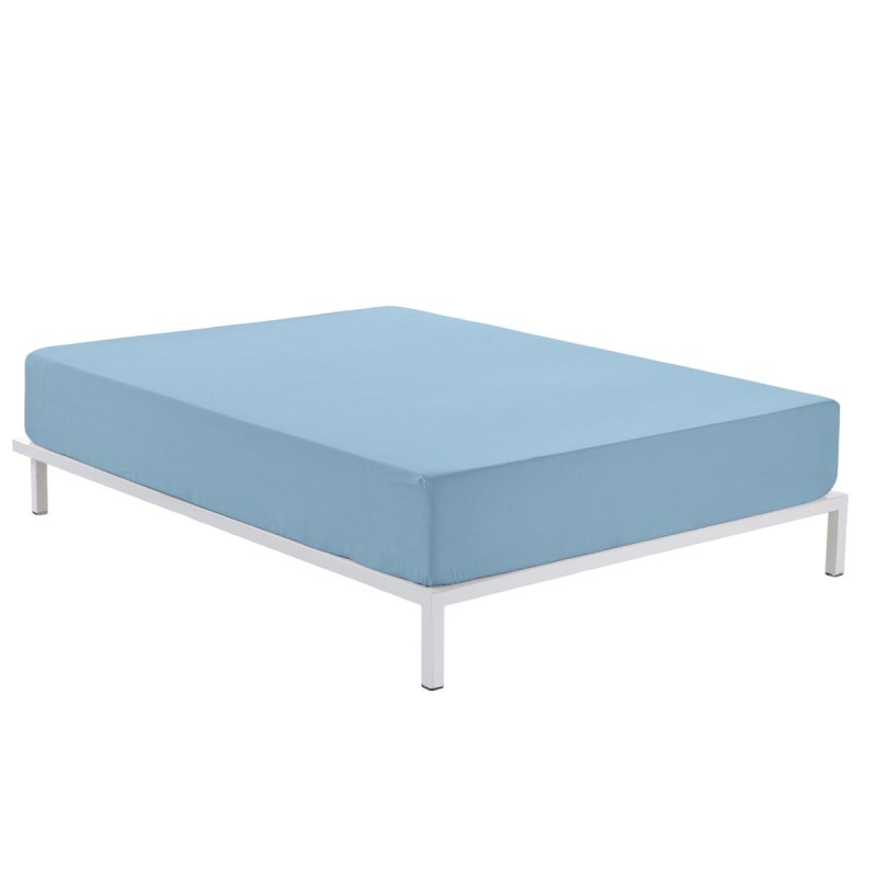 Spannbetttuch Alexandra House Living Blau Celeste 200 x 200 cm