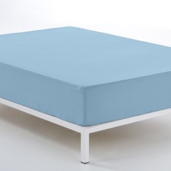 Spannbetttuch Alexandra House Living Blau Celeste 200 x 200 cm