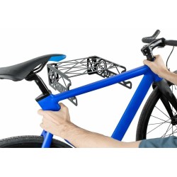 Fahrrad-Wandhalterung Meollo Schwarz Kohlenstoffstahl 30 x 30 x 10 cm