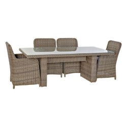 Tisch-Set mit 6 Stühlen DKD Home Decor 93 cm 200 x 100 x 75 cm (7 pcs)