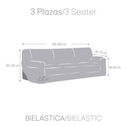 Sofabezug Eysa JAZ Dunkelgrau 70 x 120 x 260 cm