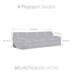 Sofabezug Eysa JAZ Dunkelgrau 70 x 120 x 290 cm