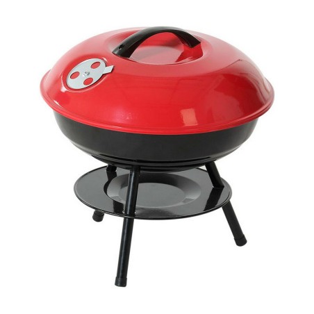 Grill Tragbarer Rot/Schwarz 35,5 x 37 cm