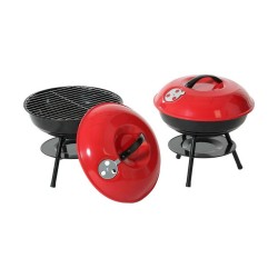 Grill Tragbarer Rot/Schwarz 35,5 x 37 cm