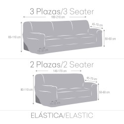 Sofabezug-Set Eysa TROYA Grau 70 x 110 x 210 cm 2 Stücke
